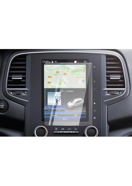 Renault Megane 8.7'' Multimedya Temperli Cam Ekran Koruyucu