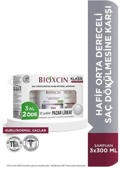 Genesis Kuru Ve Normal Saçlar Için Şampuan 3 X 300ml | 3 Al 2 Öde