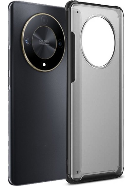 Microcas Honor X9B 5g / Honor Magic 6 Lıte /X50 Luna Serisi Köşe Korumalı Sert Rubber Kılıf - AL3422 Siyah