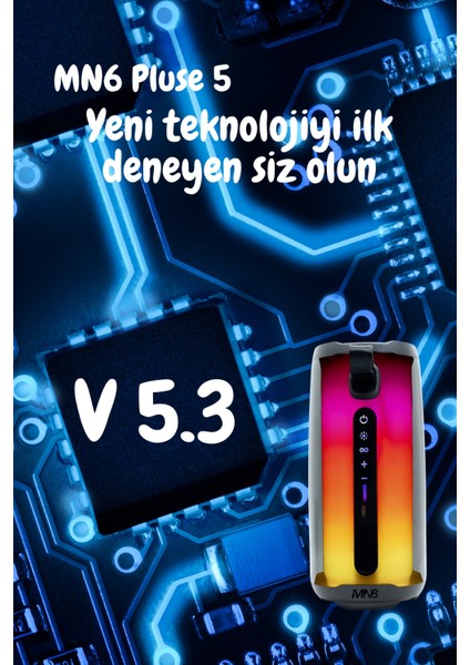 Pluse 5 Middle Mikrofonlu Ses Bombası/yankısız Kablosuz Mic/4 Saat Oynatma/mikrofonlu Hoparlör