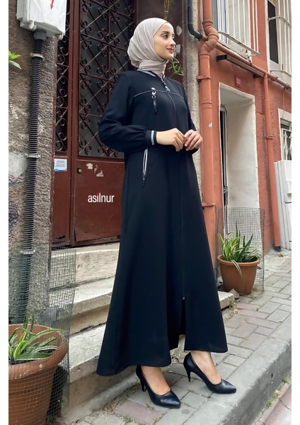 Nida Ribanalı Ferace Siyah fırsatları