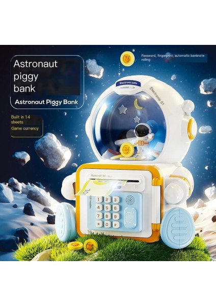 Astronot Kumbara Çocuk Oyuncağı Şifre Parmak Izi (Yurt Dışından)