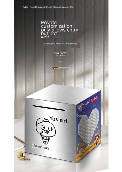 Kumbara Sadece Kumbaraya Girip Çıkabilir, Metal Kumbara (Yurt Dışından)