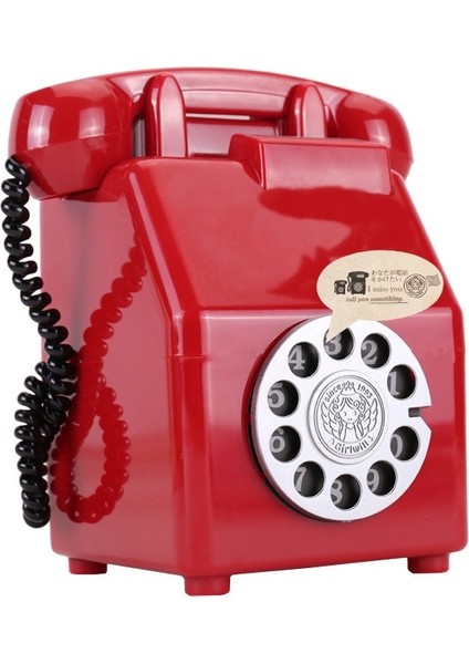 Nostaljik Telefon Para Bankası Çocuk Sevimli Plastik Kumbara (Yurt Dışından)