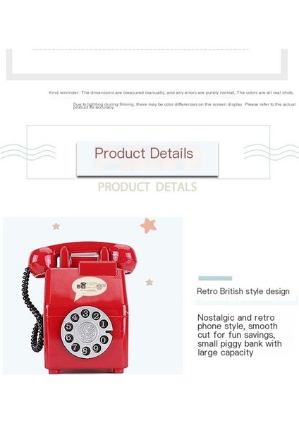 Nostaljik Telefon Para Bankası Çocuk Sevimli Plastik Kumbara (Yurt Dışından) modelleri