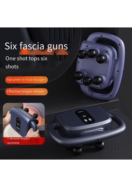 Altı Kafalı Fasya Tabancası Bel Derin Yüksek Frekanslı Tüm Vücut Masajı (Yurt Dışından) fiyatları