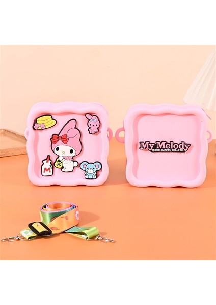 Yumuşak Kauçuk Kulaklık Çantası Şeker Rengi Anahtarlık Bozuk Para Cüzdanı Crossbody Çanta (Yurt Dışından)