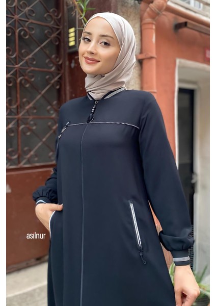 Nida Ribanalı Ferace Siyah