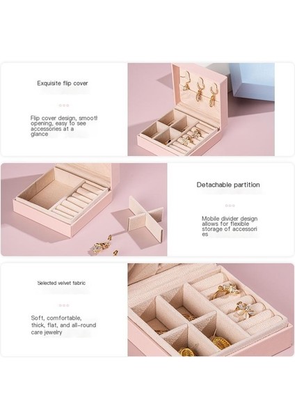 Kapaklı Plastik Kutu Elle Dekore Edilmiş Boncuk Takı Saklama Kutusu (Yurt Dışından) fırsatları