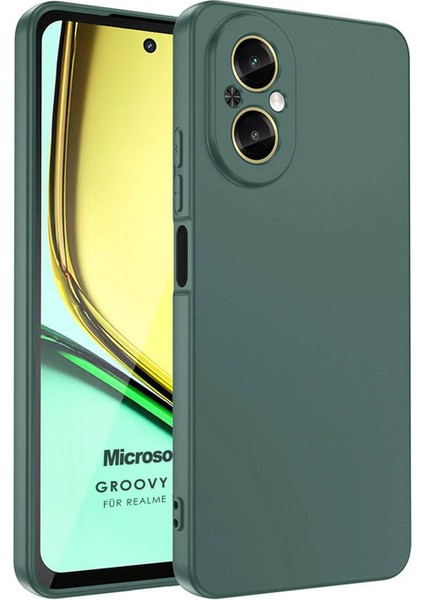 Realme 12 Lite Kılıf Groovy Soft Koyu Yeşil