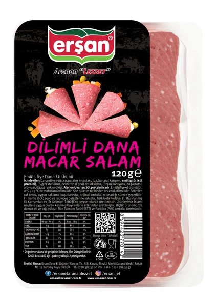 Erşan Dana Di̇li̇mli̇ Macar Salam 120 gr