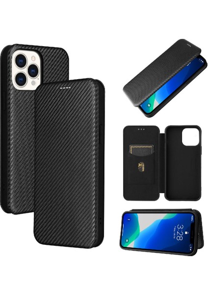 IPhone 13 Için Kılıf Pro Max Deri Folio Flip Case ile Tam Koruma (Yurt Dışından)