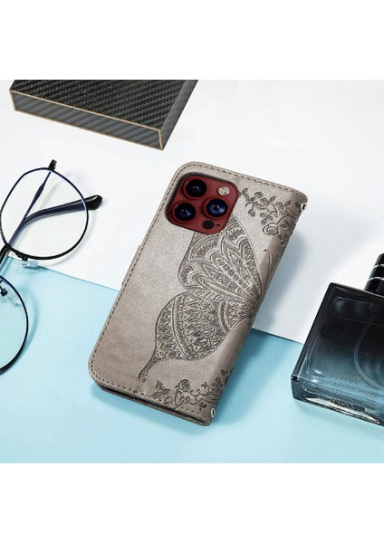 IPhone 15 Için Kılıf Promax Iş Cüzdan Kanat Çok Renkli Kelebek (Yurt Dışından)