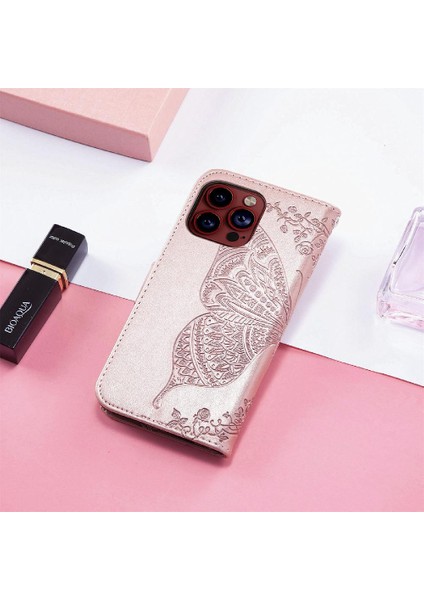 IPhone 15 Için Kılıf Promax Iş Cüzdan Kanat Çok Renkli Kelebek (Yurt Dışından)