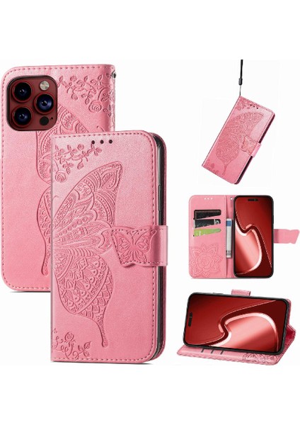 IPhone 15 Için Kılıf Promax Iş Cüzdan Kanat Çok Renkli Kelebek (Yurt Dışından)