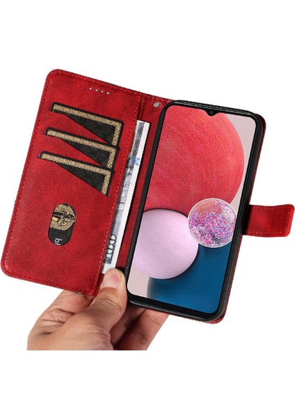 Elmas Dikiş ile Samsung Galaxy A13 4g ve Kart Yuvası Için Flip Case (Yurt Dışından) modelleri