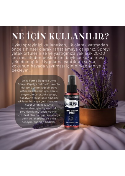 Sleepmix Uyku Yastık Spreyi 100 ml (Lavanta & Papatya) Rahatlatıcı Dinlenme Sleep Pillow Spray