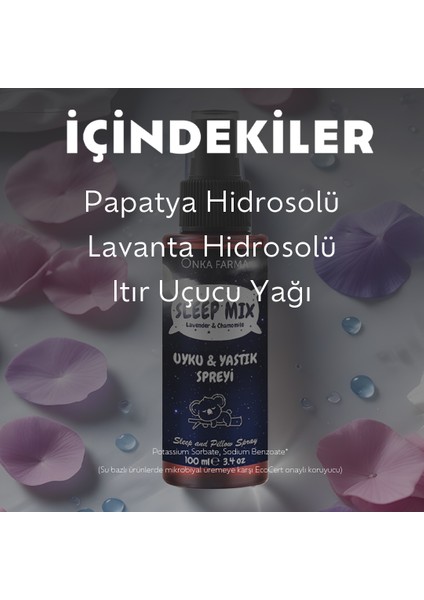 Sleepmix Uyku Yastık Spreyi 100 ml (Lavanta & Papatya) Rahatlatıcı Dinlenme Sleep Pillow Spray