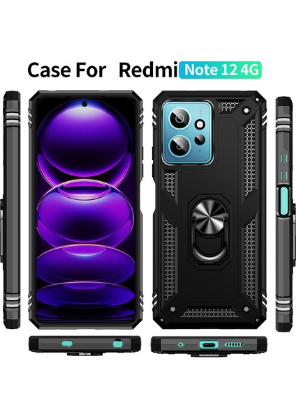 Xiaomi Redmi Note 12 4g Kılıf, [askeri Sınıf] 16FT. Düşme Testli Darbeye Dayanıklı Telefon Kılıfı Manyetik Ayaklı (Yurt Dışından) fiyatları