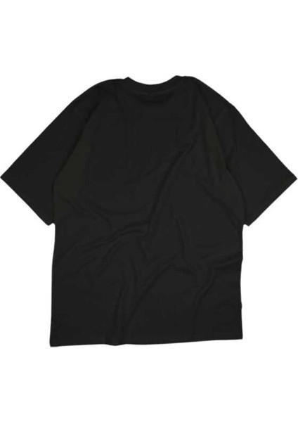 Iron Man Tasarım Baskılı Oversize Unisex Siyah T-Shirt fırsatları