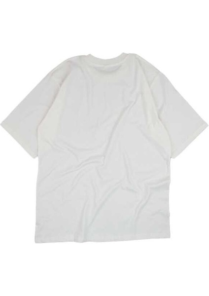 Sunshine On My Mind Yazılı Gökkuşağı Tasarım Baskılı Oversize Unisex Beyaz T-Shirt fırsatları