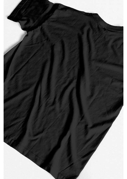 King Yazılı Taç Tasarım Baskılı Oversize Unisex Siyah T-Shirt indirimleri