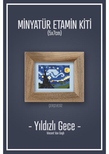 Yıldızlı Gece Dmc Muline Minyatür Etamin Kiti 10X10CM