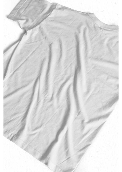 Never Mind Yazılı Heykel Kafa Tasarım Baskılı Oversize Unisex Beyaz T-Shirt indirimleri