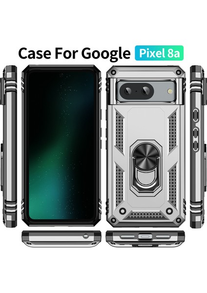 Google Pixel 8A Kılıf, [askeri Sınıf] 16FT. Düşme Testli Darbeye Dayanıklı Telefon Kılıfı Manyetik Ayaklı (Yurt Dışından)