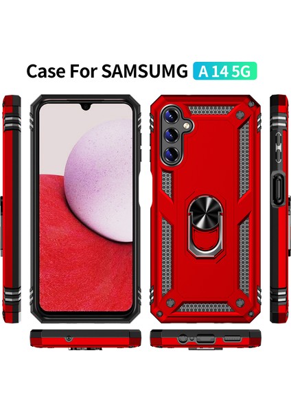 Samsung Galaxy A14 Kılıf, [askeri Sınıf] 16FT. Düşme Testli Darbeye Dayanıklı Telefon Kılıfı Manyetik Ayaklı (Yurt Dışından) fiyatları