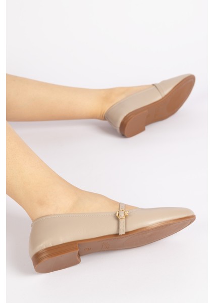 Radon Kadın Deri Taş Babet Ayakkabı modelleri