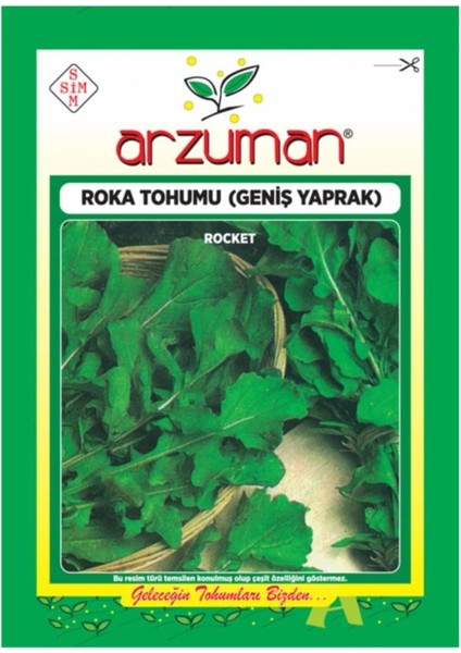 Geniş Yaprak Roka Tohumu 25 gr 12500 Tohum