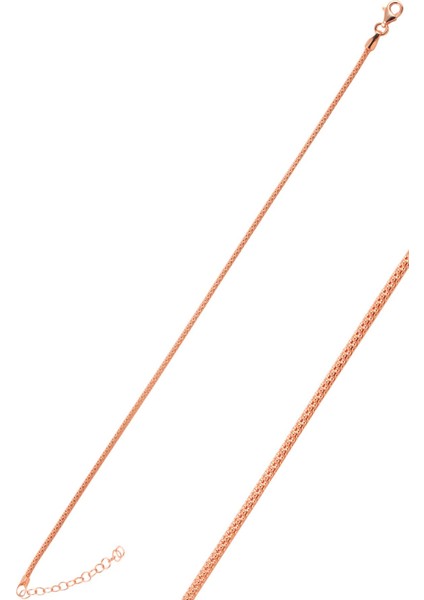 Gümüş Rose Popcorn Zincir Bileklik SGTL12573ROSE