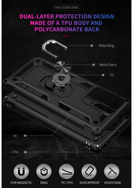 Xiaomi Mi 11T Kılıf, [askeri Sınıf] 16FT. Düşme Testli Darbeye Dayanıklı Telefon Kılıfı Manyetik Ayaklı (Yurt Dışından) modelleri