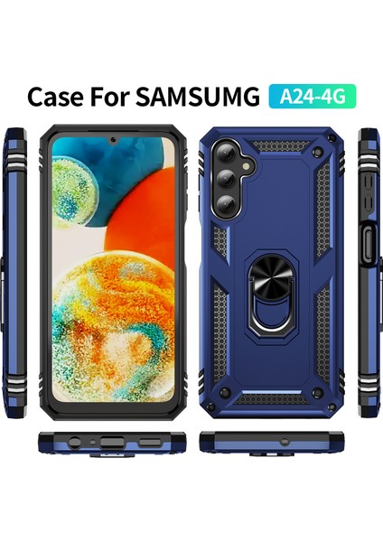 Samsung Galaxy A24 Kılıf, [askeri Sınıf] 16FT. Düşme Testli Darbeye Dayanıklı Telefon Kılıfı Manyetik Ayaklı (Yurt Dışından)