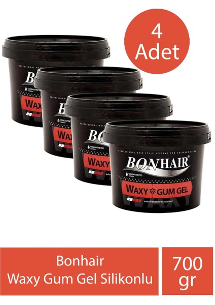 Waxy Gum Gel Silikonlu Wax Jöle 700 ml 4 Adet