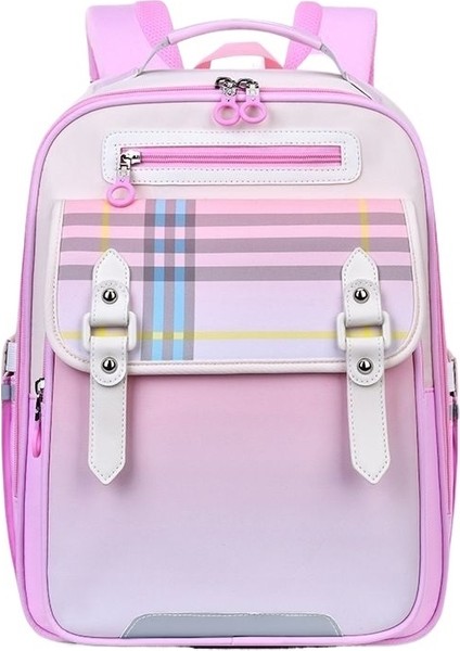 Ingiliz Degrade Yeni Okul Çantası Çocuk Ilköğretim Okulu Erkek ve Kız Sınıfları 1-6 Omurga Koruyucu Sırt Çantası Su Geçirmez ve Aşınmaya Dayanıklı Sırt Çantası (Yurt Dışından)