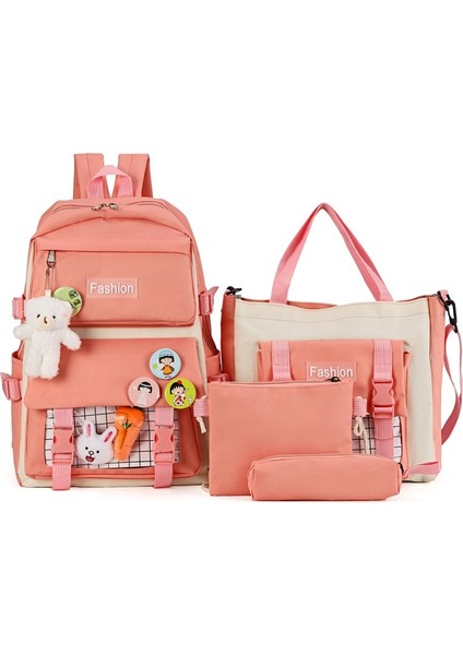 Tuval Okul Çantası Kore Tarzı Ilk ve Orta Okul Öğrenci Sırt Çantası (Yurt Dışından)