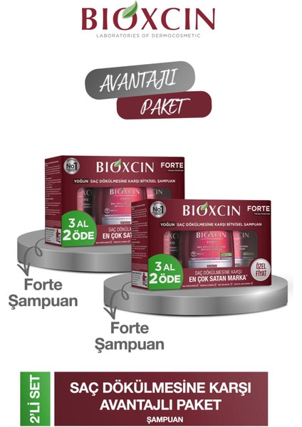 Forte Şampuan 300 ml - 3 Al 2 Öde x 2 Adet