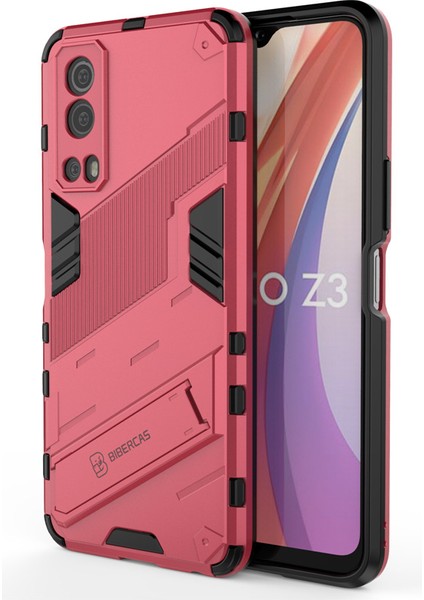 Oppo Iqoo Z3 Kickstand'li Kılıf, 10FT Askeri Düşme Koruyucu Darbeye Dayanıklı Ince Sert Kılıf (Yurt Dışından)