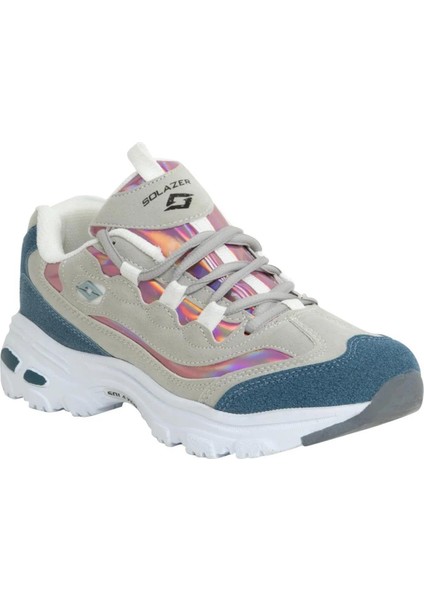 Kadın Bağcıklı Triko Spor Ayakkabı-Mavi fiyatları