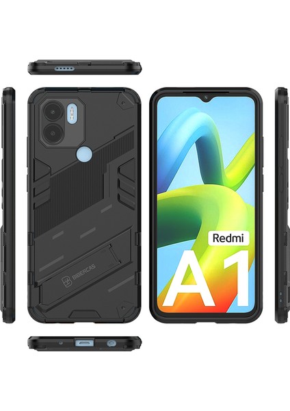 Xiaomi Redmi A1 Plus Kickstand'li Kılıf, 10FT Askeri Düşme Koruyucu Darbeye Dayanıklı Ince Sert Kılıf (Yurt Dışından) fiyatları