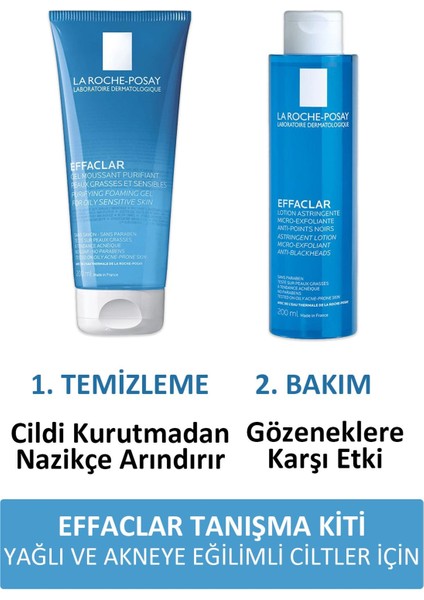 La Roche-Posay Effaclar Jel 200 Ml +  Effaclar Sıkılaştırıcı Tonik 200 Ml