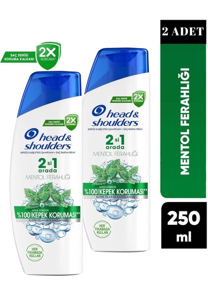 Şampuan 2in1 Mentol Ferahlığı 250 Ml 2 Adet