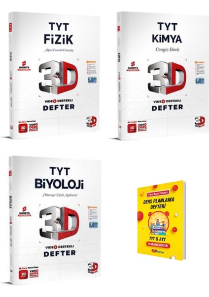 TYT Fizik Kimya ve Biyoloji Video Destekli Defter - Telefon Tutucu