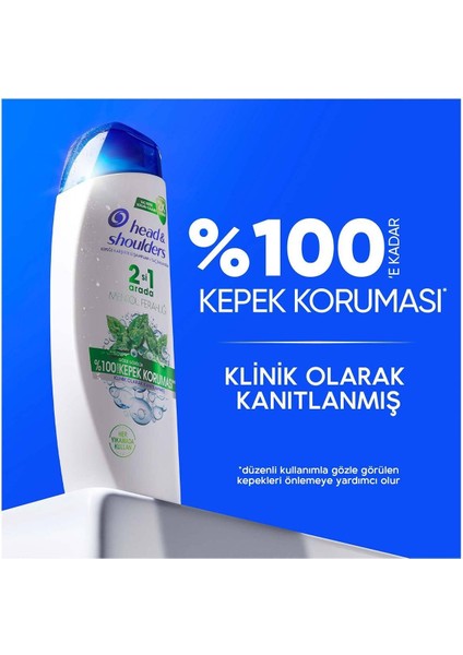 Şampuan 2in1 Mentol Ferahlığı 250 Ml 4 Adet