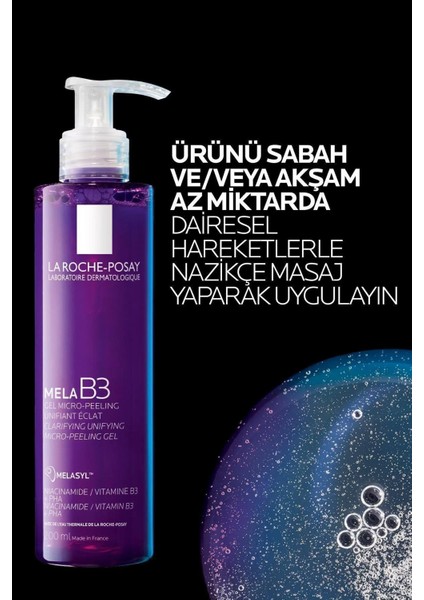 La Roche-Posay Mela B3 Koyu Leke Karşıtı Temizleme Jeli 200 Ml +  Mela B3 Leke Karşıtı Serum 30 Ml  +  Anthelios Uvmune 400 Invisible Fluid Spf50+ 50 Ml