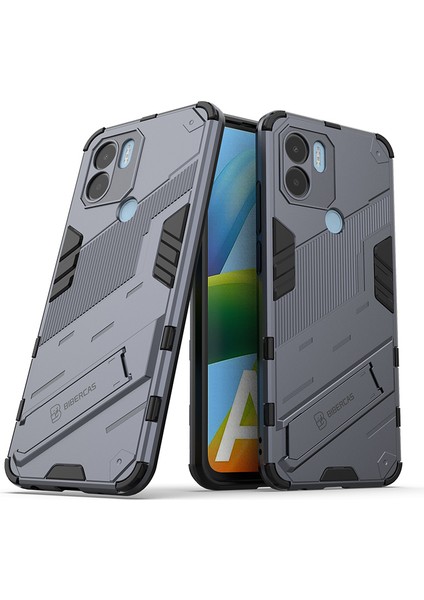 Xiaomi Redmi A1 Plus Kickstand'li Kılıf, 10FT Askeri Düşme Koruyucu Darbeye Dayanıklı Ince Sert Kılıf (Yurt Dışından)