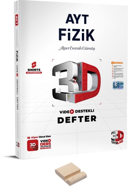 AYT Fizik Video Destekli Defter - Telefon Tutucu