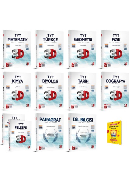 TYT Tüm Dersler Soru Bankası - Telefon Tutucu 11 Kitap Set